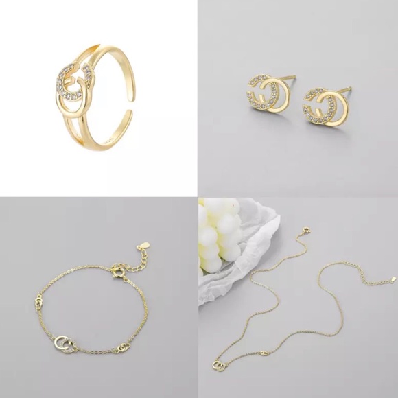 C Initial Sterling CZ Minimalist Stud Earrings! - Picture 4 of 7